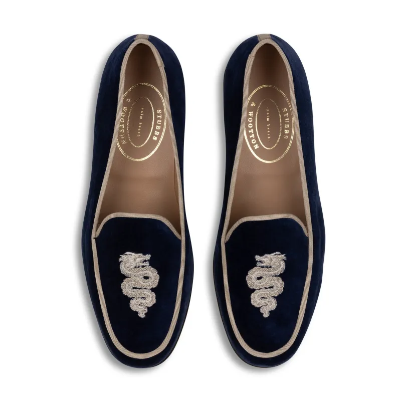 Serpentine Navy Velvet Lux (Men) sold by Stubbs & Wootton