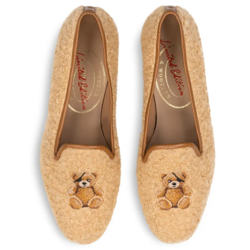 Teddy Oatmeal Bouclé Slipper (Women) sold by Stubbs & Wootton
