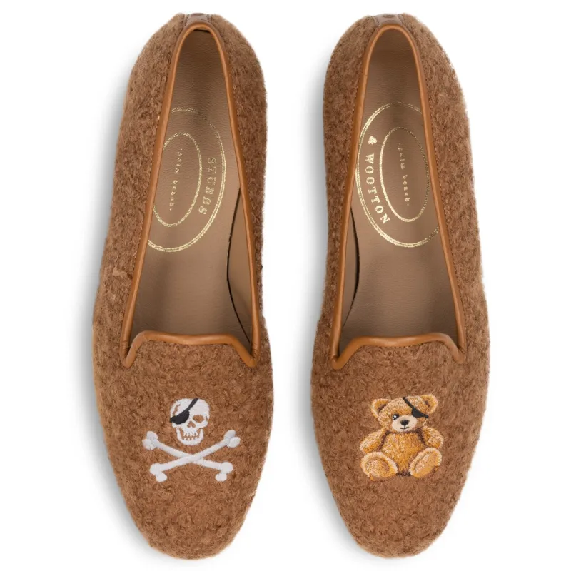 Teddy Chestnut Bouclé Slipper (Women) sold by Stubbs & Wootton