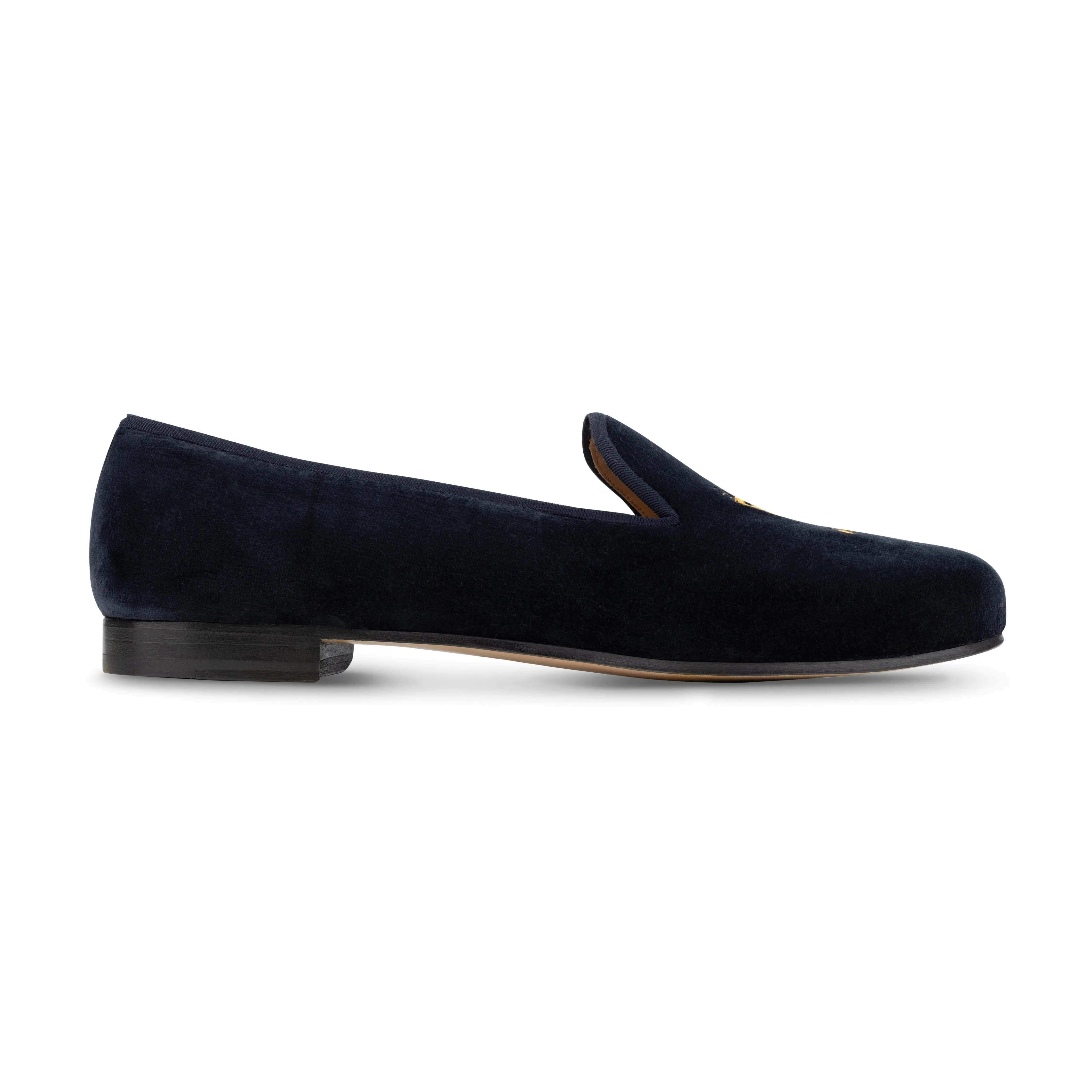Ornate Martini Navy Velvet Slipper (Women) sold by Stubbs & Wootton product image thumbnail 5