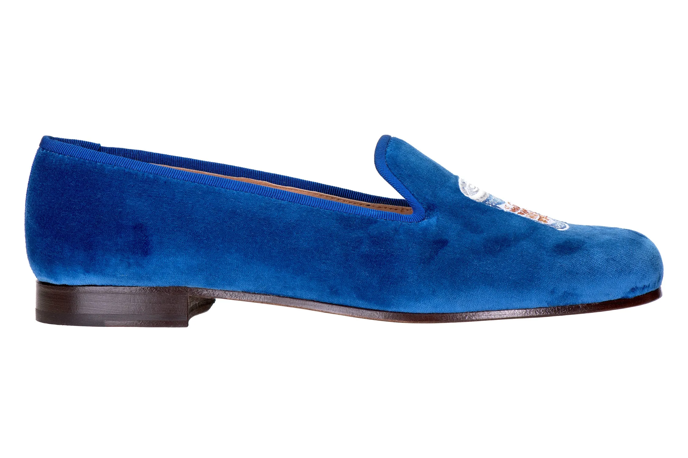 Breakfast Blue Velvet Slipper (Men) sold by Stubbs & Wootton product image thumbnail 3