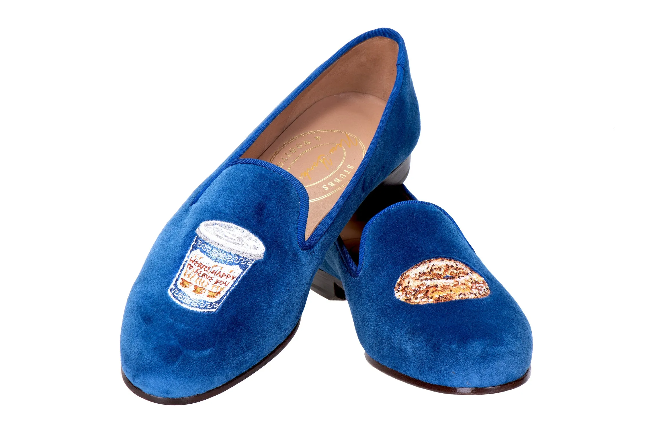 Breakfast Blue Velvet Slipper (Men) sold by Stubbs & Wootton product image thumbnail 4