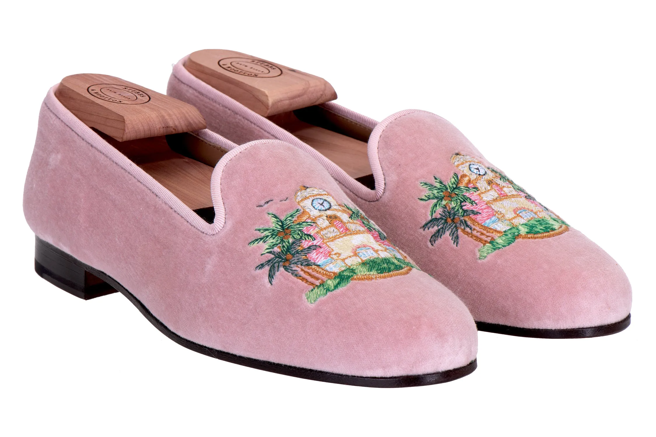 Clocktower Champagne Velvet Slipper (Women) sold by Stubbs & Wootton product image thumbnail 2