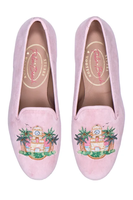 Clocktower Champagne Velvet Slipper (Women) sold by Stubbs & Wootton
