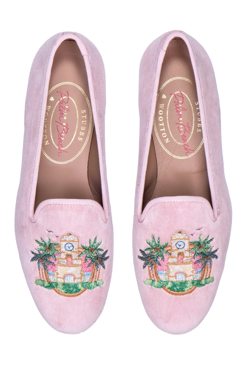 Clocktower Champagne Velvet Slipper (Women) sold by Stubbs & Wootton
