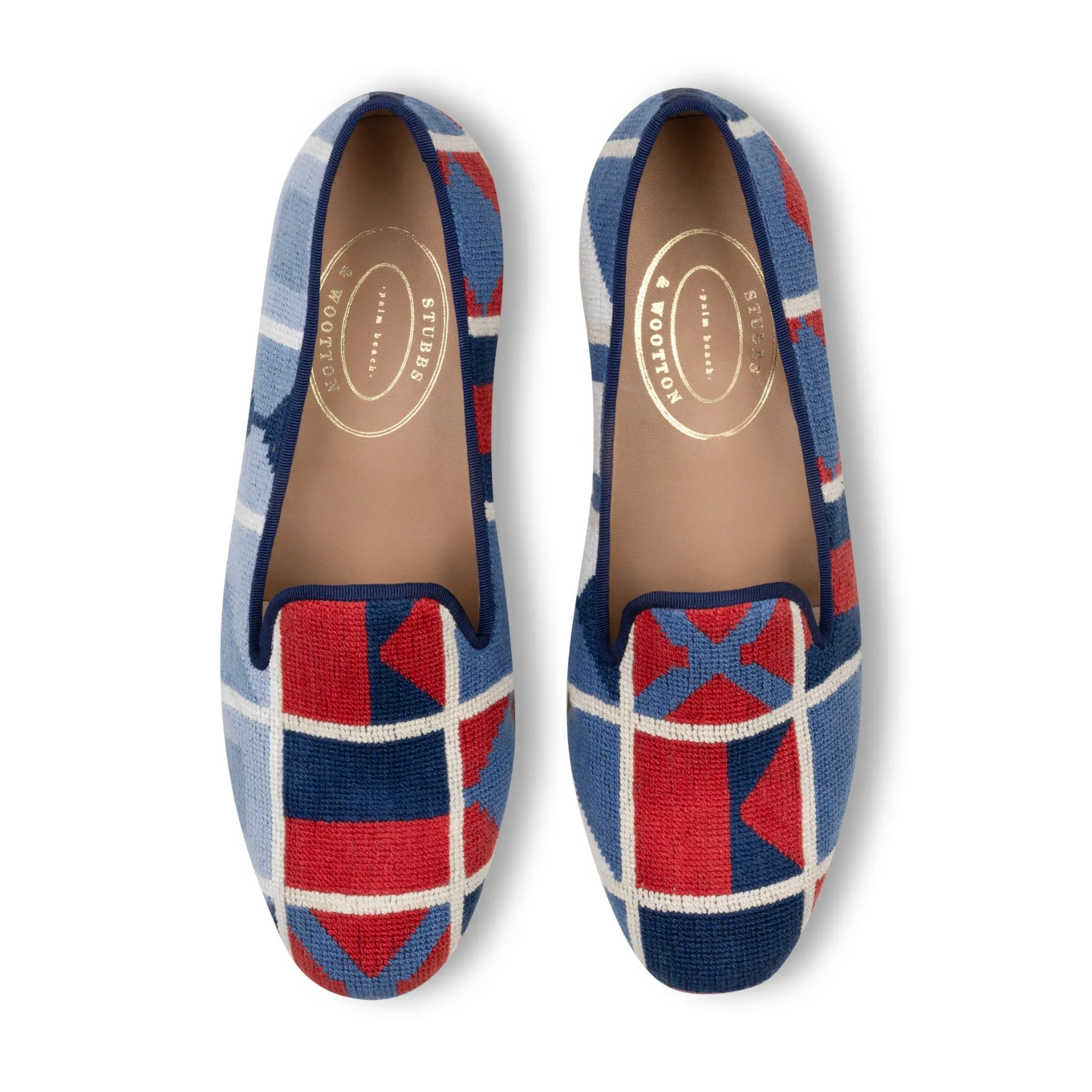 Burgees Americana Needlepoint Slipper (Women) sold by Stubbs & Wootton