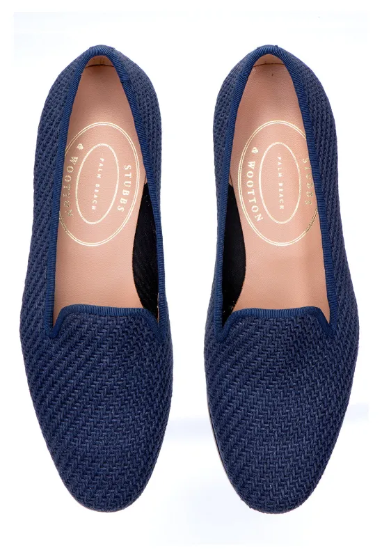 Navy Sisal Slipper (Men) sold by Stubbs & Wootton