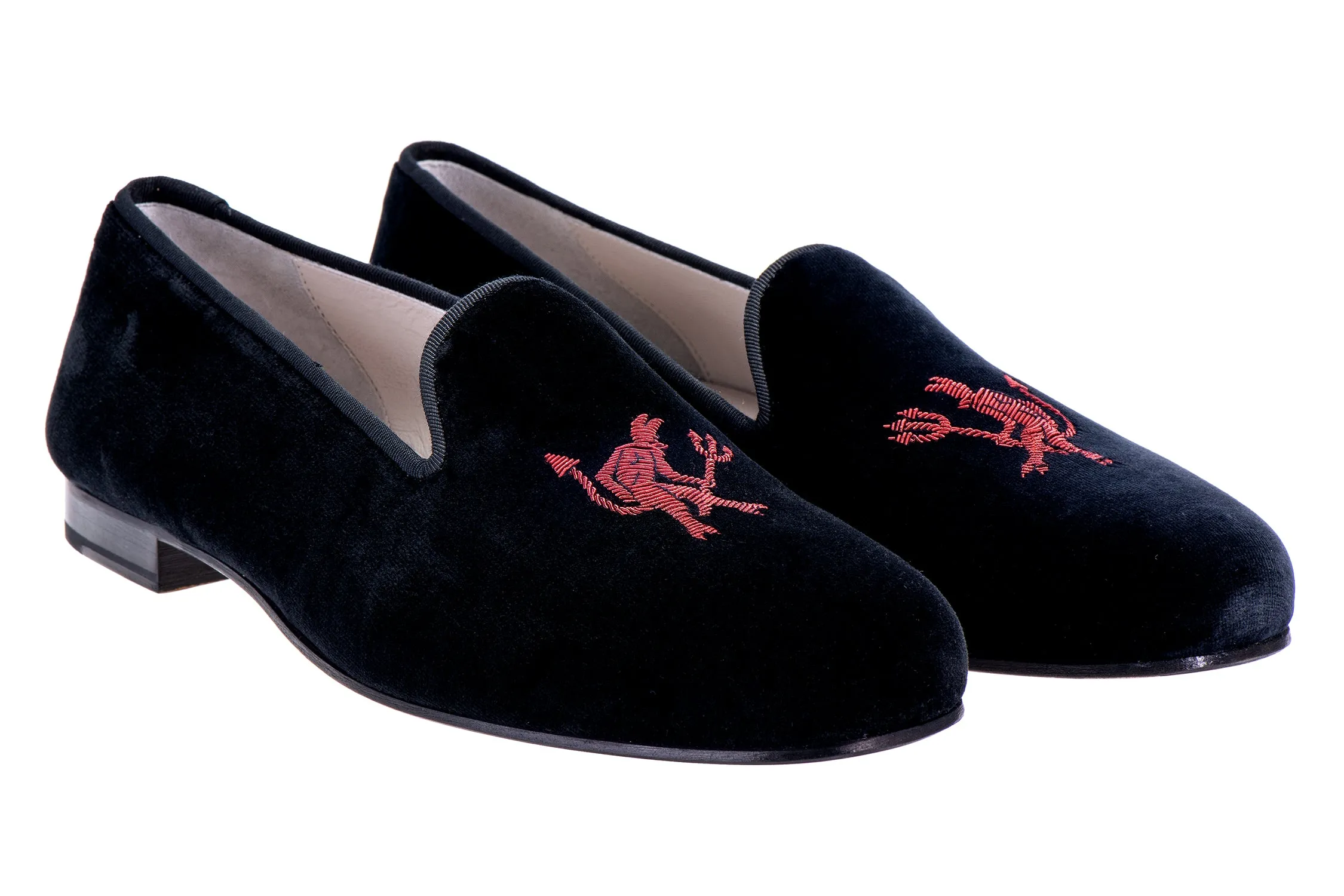 Devil Noir Velvet Slipper (Men) sold by Stubbs & Wootton product image thumbnail 2