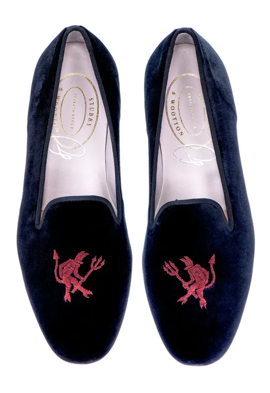 Devil Noir Velvet Slipper (Men) sold by Stubbs & Wootton