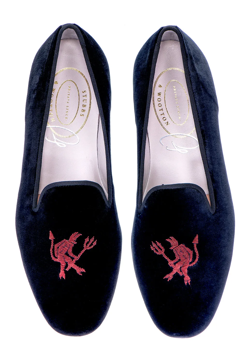 Devil Noir Velvet Slipper (Men) sold by Stubbs & Wootton