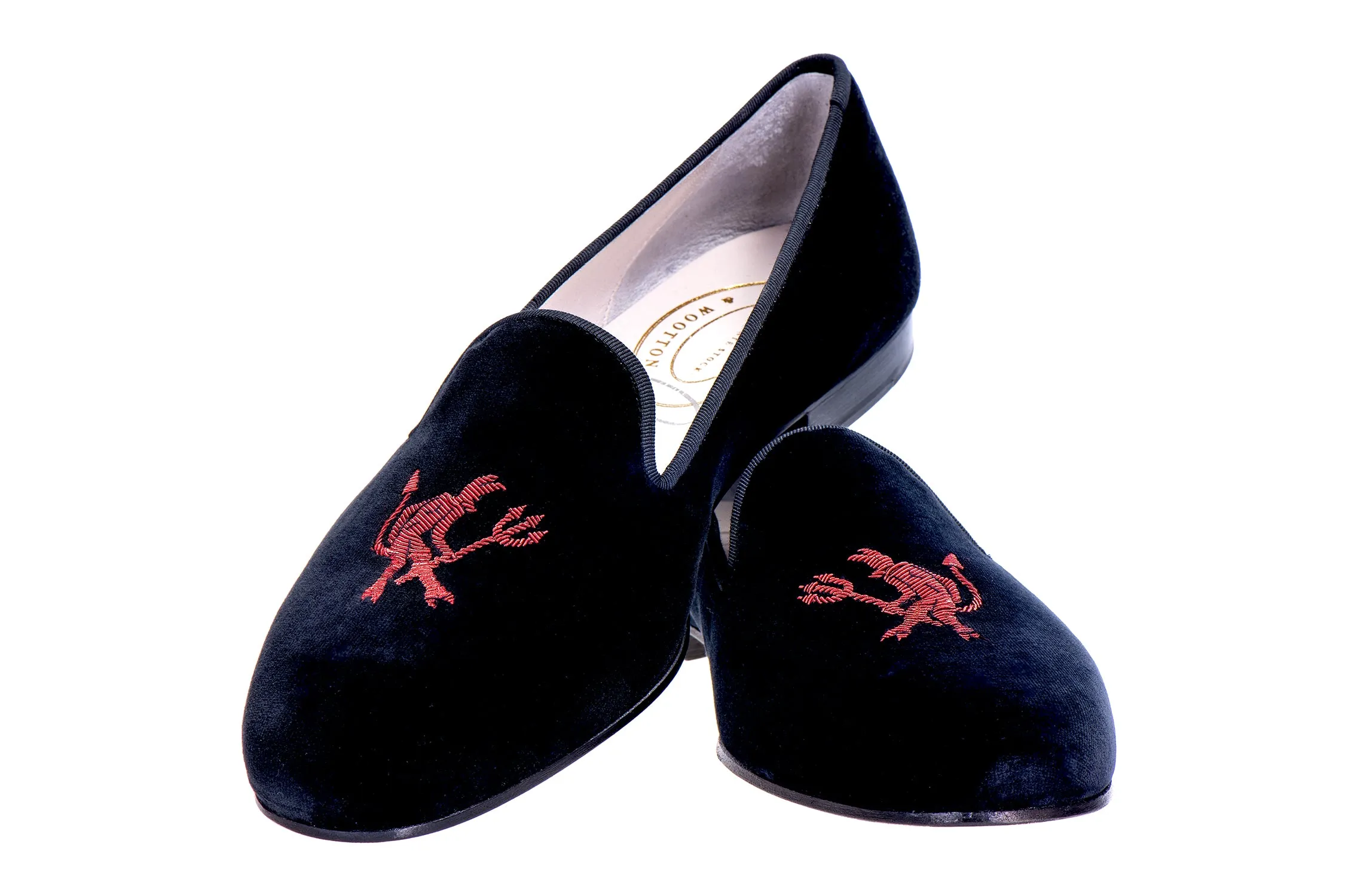 Devil Noir Velvet Slipper (Men) sold by Stubbs & Wootton product image thumbnail 4