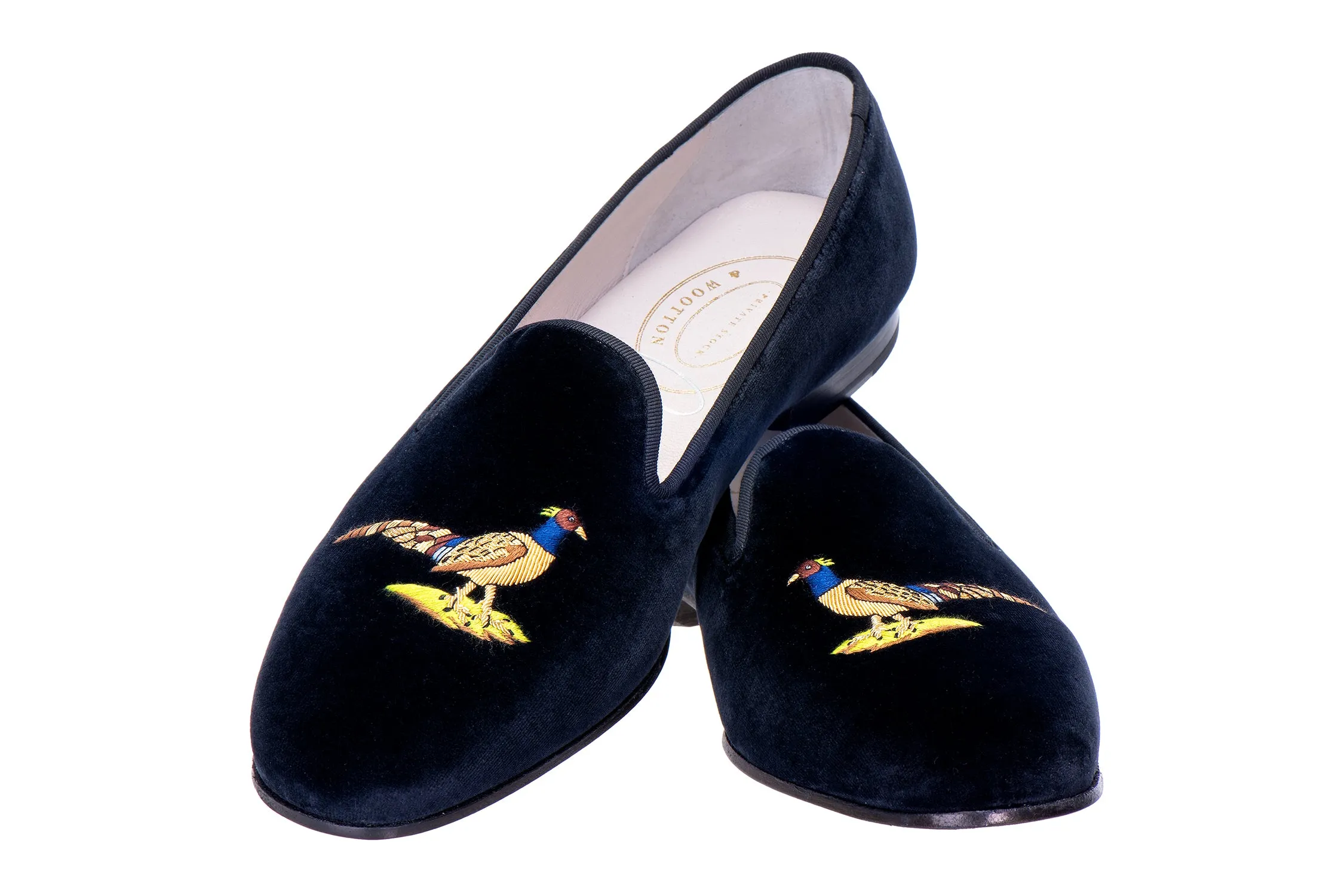 Pheasant Noir Velvet Slipper (Women) sold by Stubbs & Wootton product image thumbnail 4