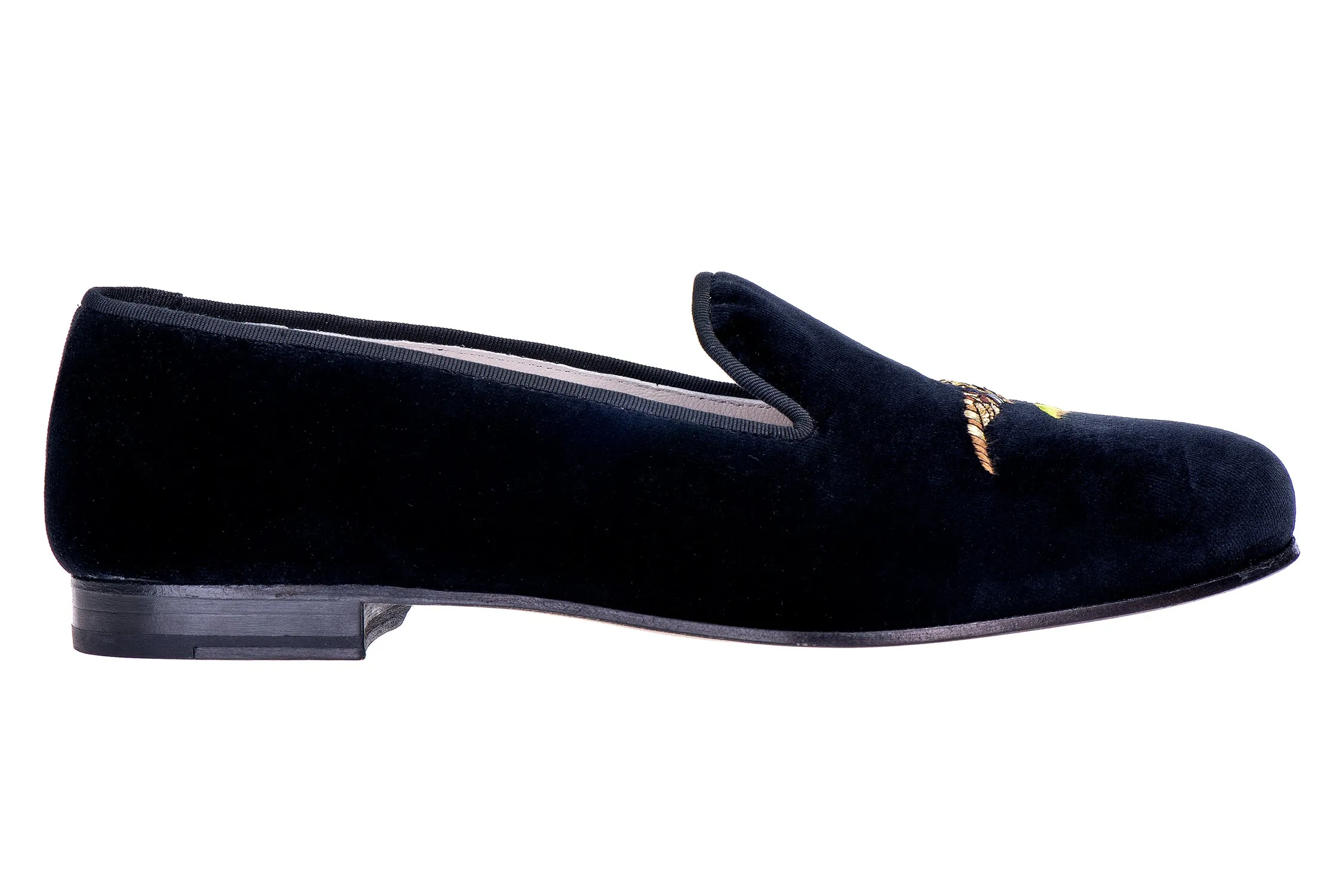 Pheasant Noir Velvet Slipper (Women) sold by Stubbs & Wootton product image thumbnail 3