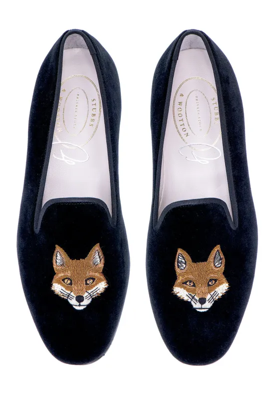 Fox Noir Velvet Slipper (Women) sold by Stubbs & Wootton