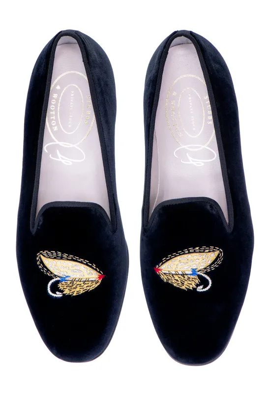 Fly Midnight Velvet Slipper (Men) sold by Stubbs & Wootton