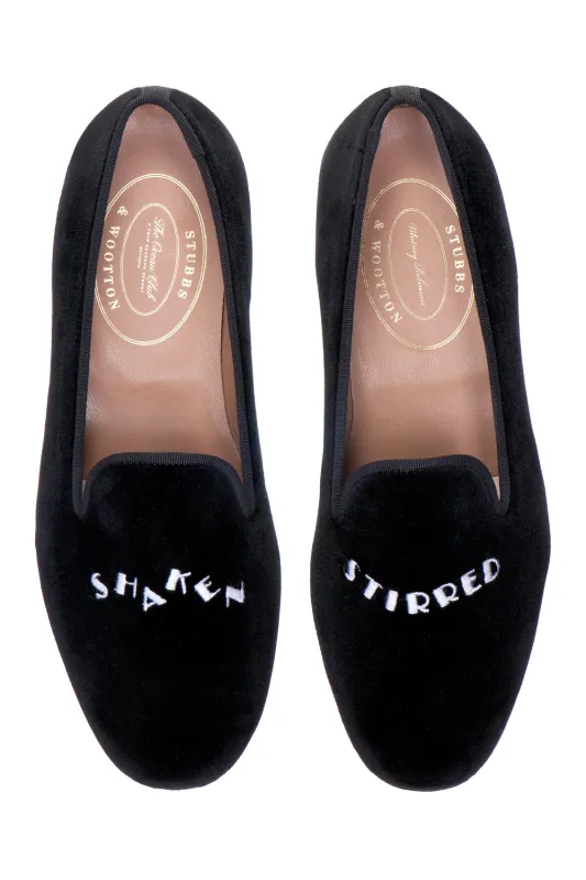 Shaken Stirred Black Velvet Slipper (Women) sold by Stubbs & Wootton