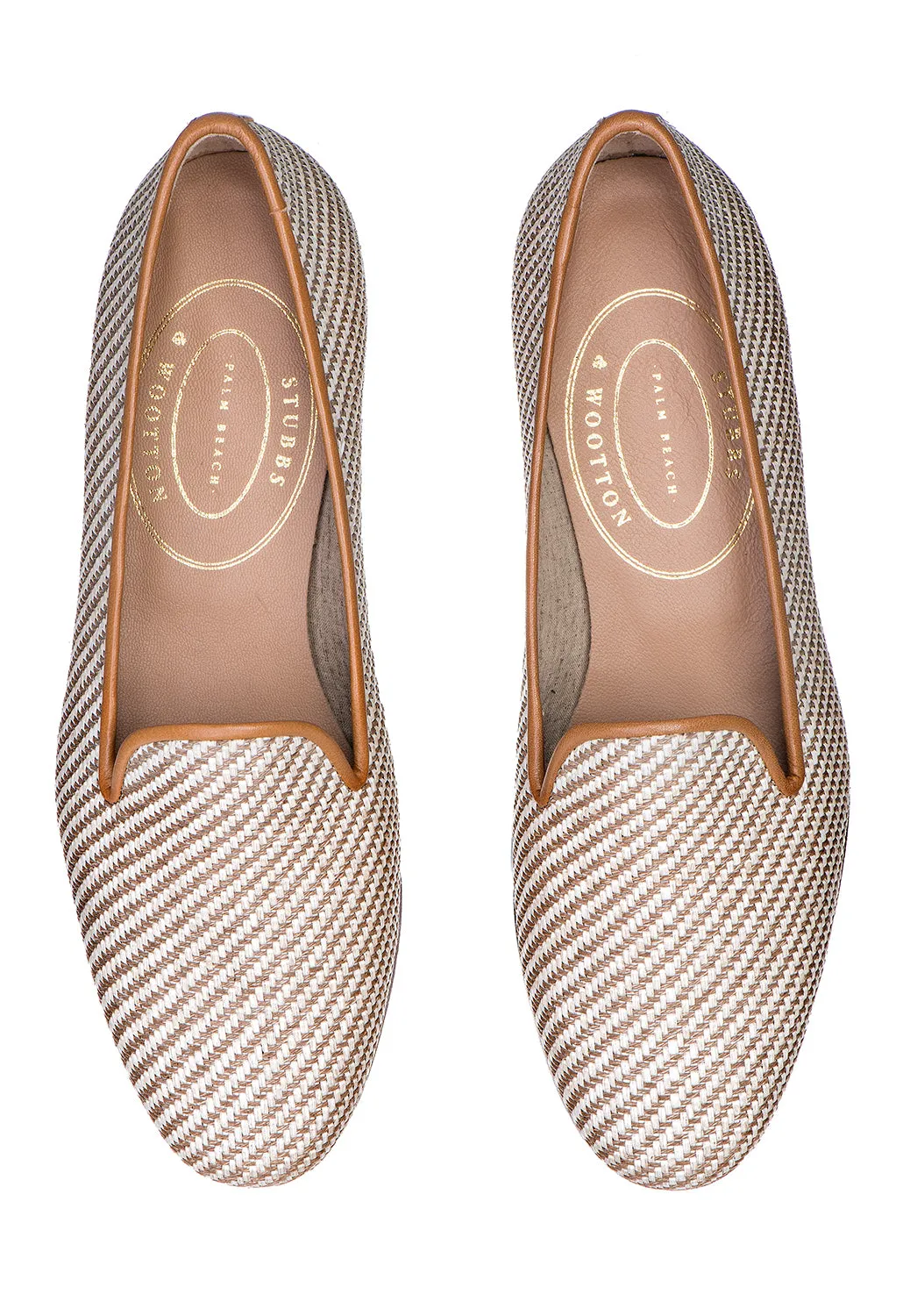 Straw Cream Raffia Slipper (Men) sold by Stubbs & Wootton