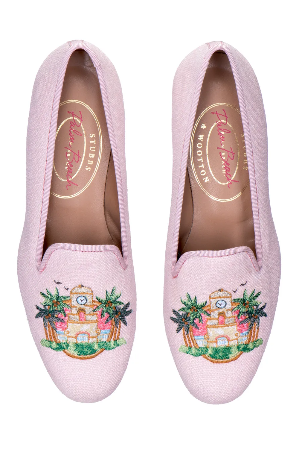 Clocktower Blush Linen Slipper (Women) sold by Stubbs & Wootton