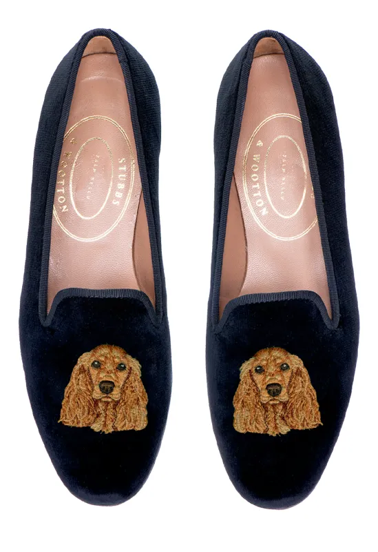 Cocker Spaniel Black Velvet Slipper (Men) sold by Stubbs & Wootton