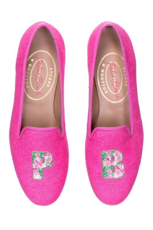 Palm Beach Fuchsia Linen Slipper (Women) sold by Stubbs & Wootton