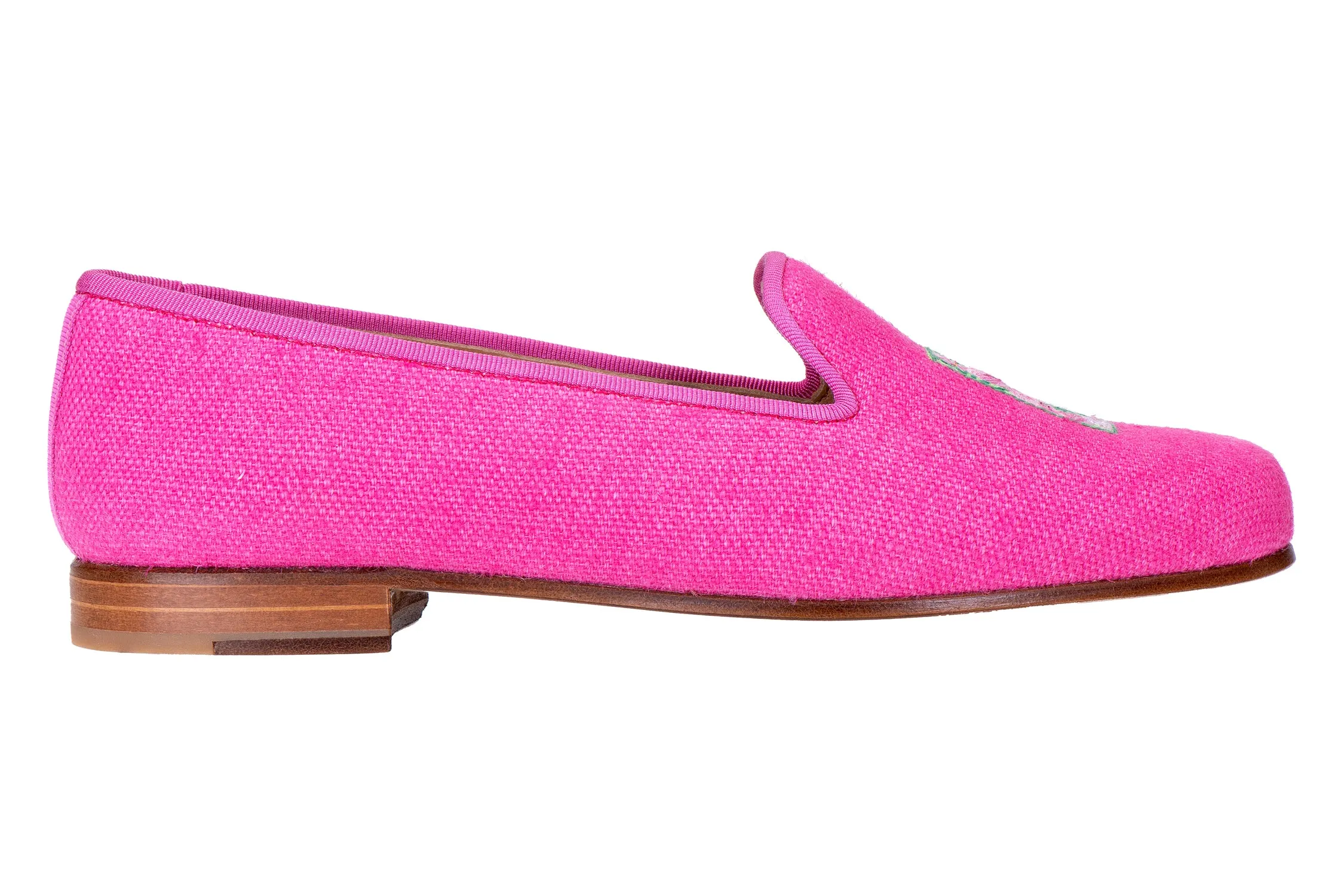 Palm Beach Fuchsia Linen Slipper (Women) sold by Stubbs & Wootton product image thumbnail 3