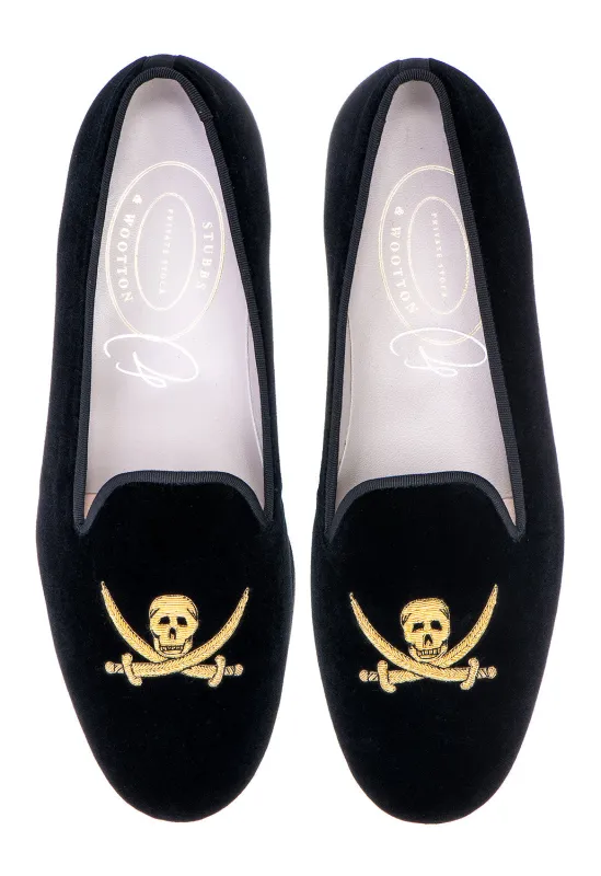 Sparrow Noir Velvet Slipper (Men) sold by Stubbs & Wootton