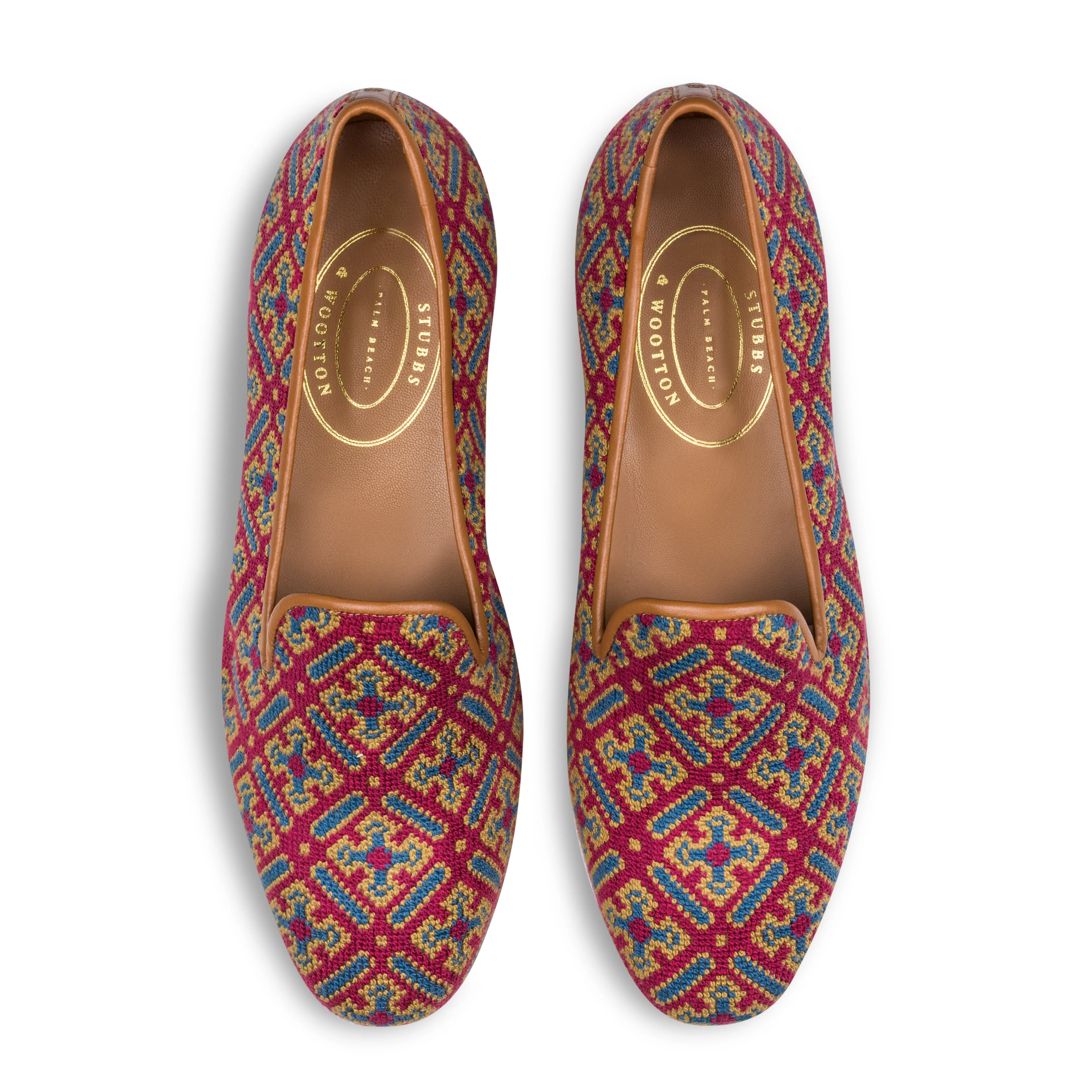 Cuenca Red Needlepoint Slipper (Women) sold by Stubbs & Wootton