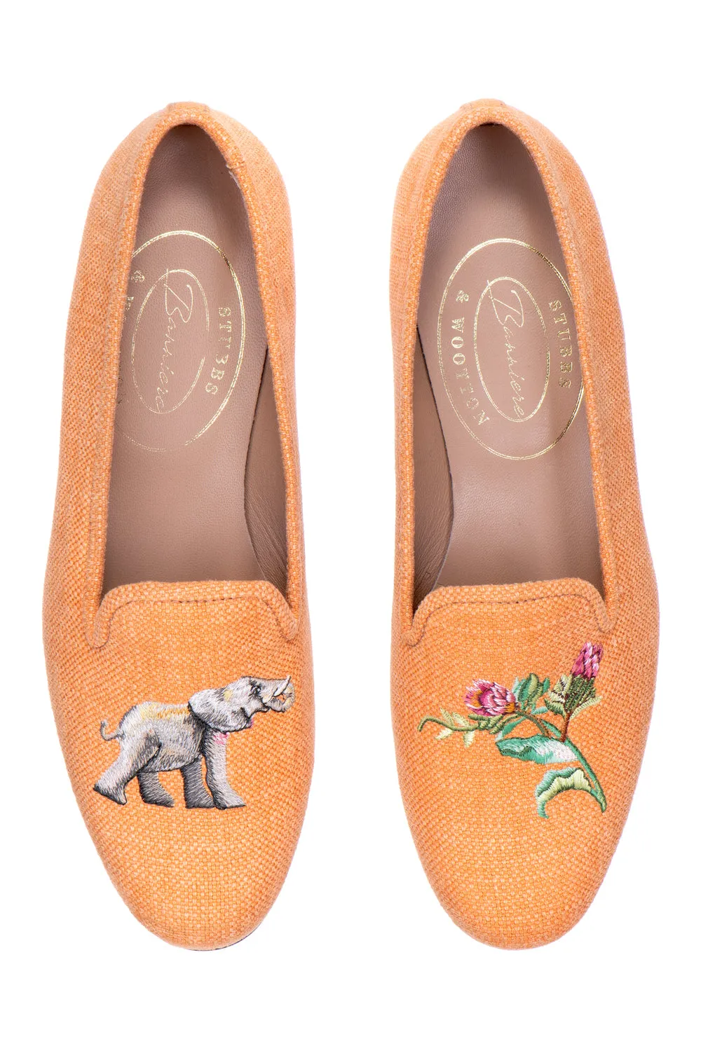 Jungle Ochre Linen Slipper (Women) sold by Stubbs & Wootton