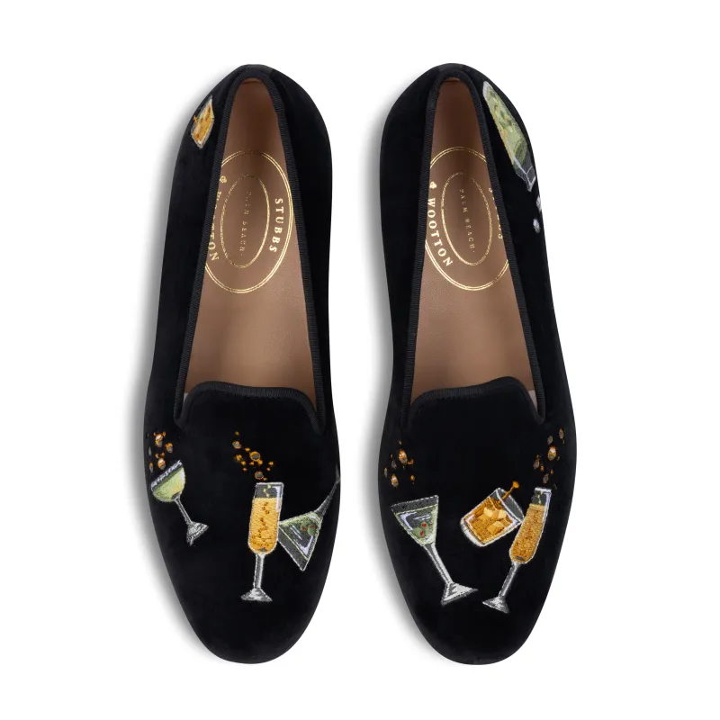Celebrate Black Velvet Slipper (Women) sold by Stubbs & Wootton