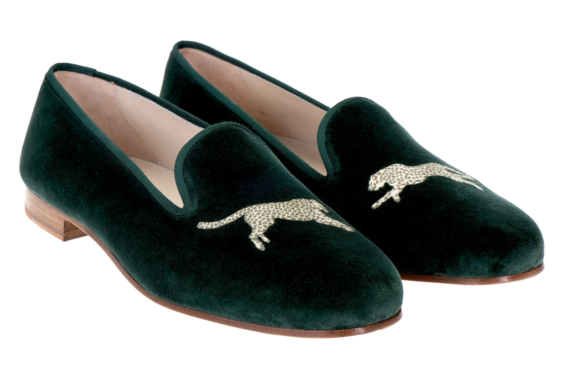 Cheetah Evergreen Velvet Slipper (Women) sold by Stubbs & Wootton product image thumbnail 2