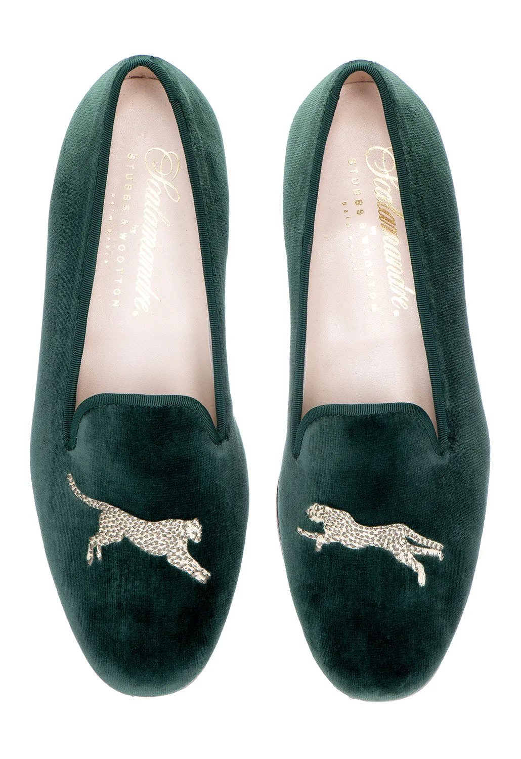 Cheetah Evergreen Velvet Slipper (Women) sold by Stubbs & Wootton