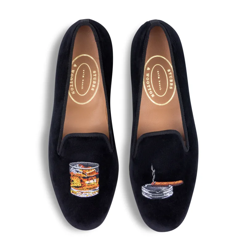 Scotch Black Velvet Slipper (Men) sold by Stubbs & Wootton