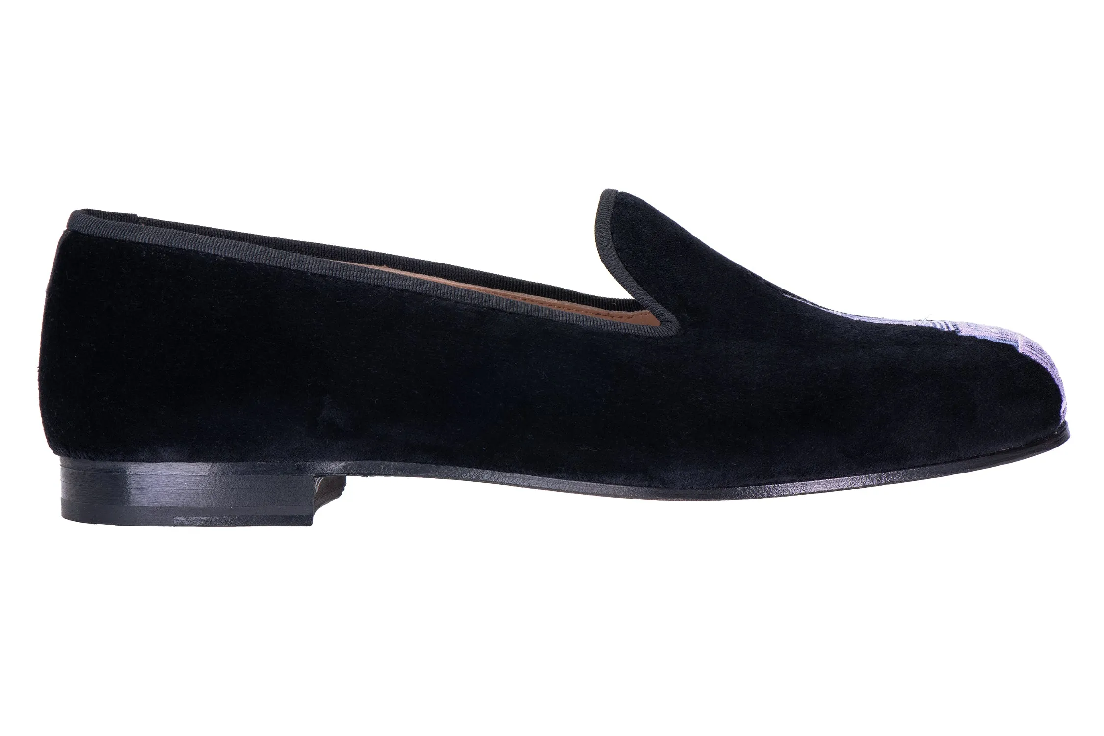 Skyscraper Black Velvet Slipper (Men) sold by Stubbs & Wootton product image thumbnail 3