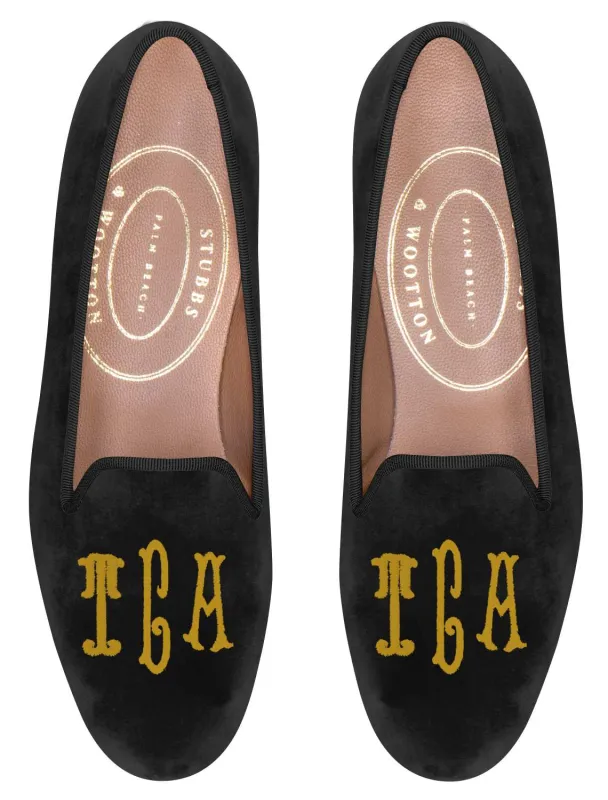 Bespoke Monogram Slipper sold by Stubbs & Wootton