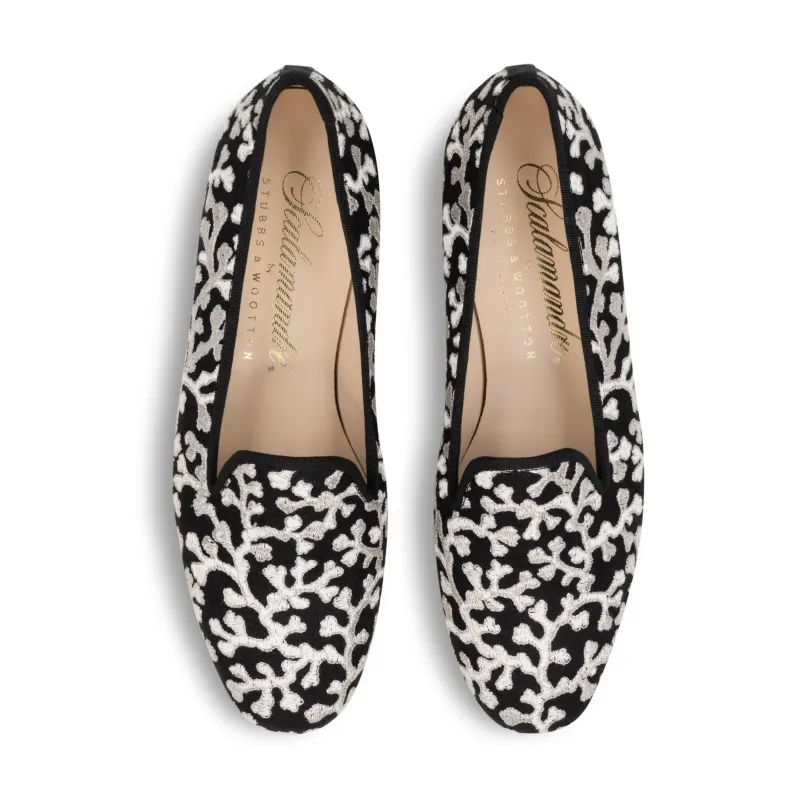 Coral Bay Noir Scalamandre Slipper (Women) sold by Stubbs & Wootton