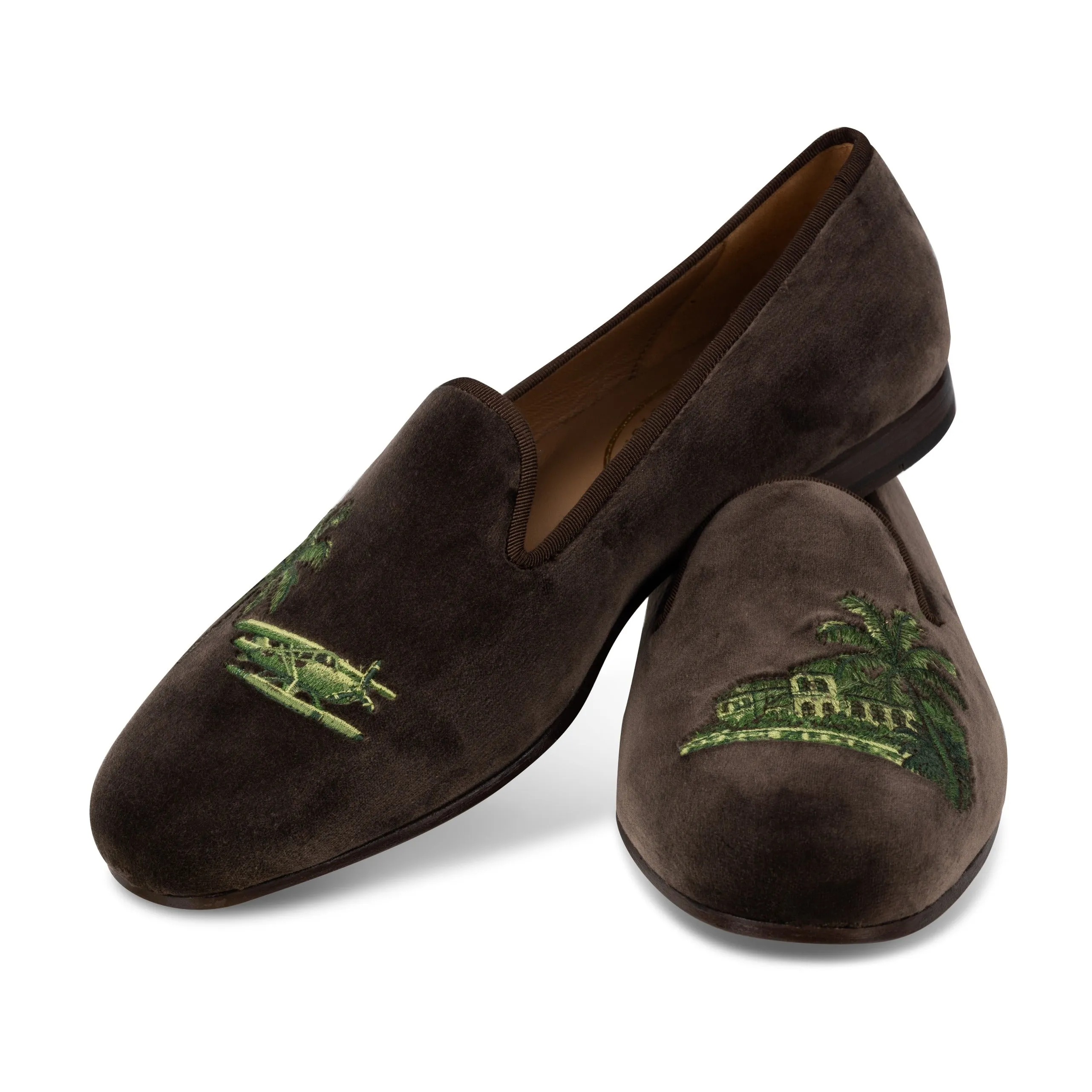 Montego Bay Espresso Velvet Slipper (Men) sold by Stubbs & Wootton product image thumbnail 2