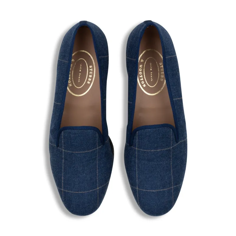 Sartorial Navy Tweed Slipper (Men) sold by Stubbs & Wootton