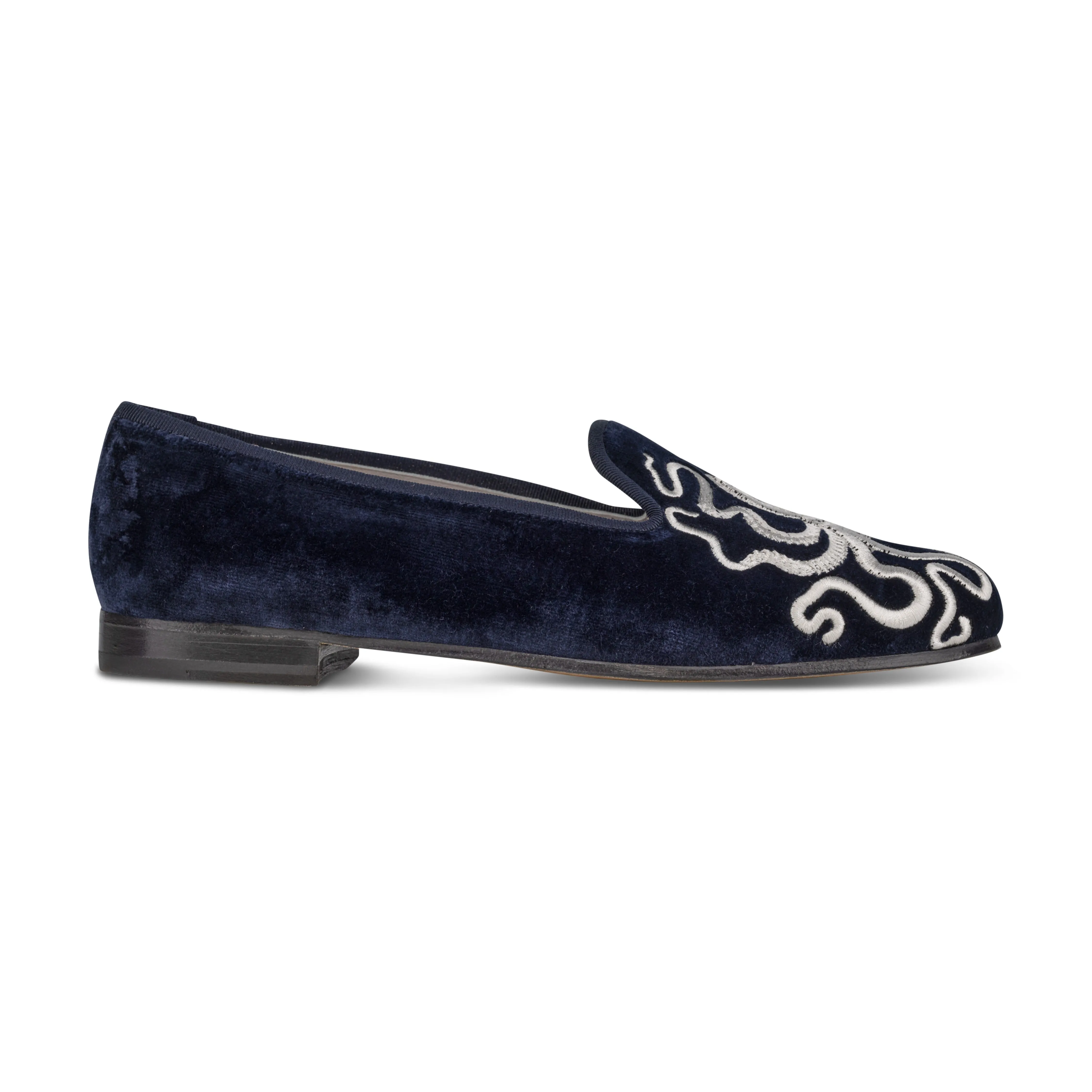 Kraken Navy Velvet Slipper (Women) sold by Stubbs & Wootton product image thumbnail 3