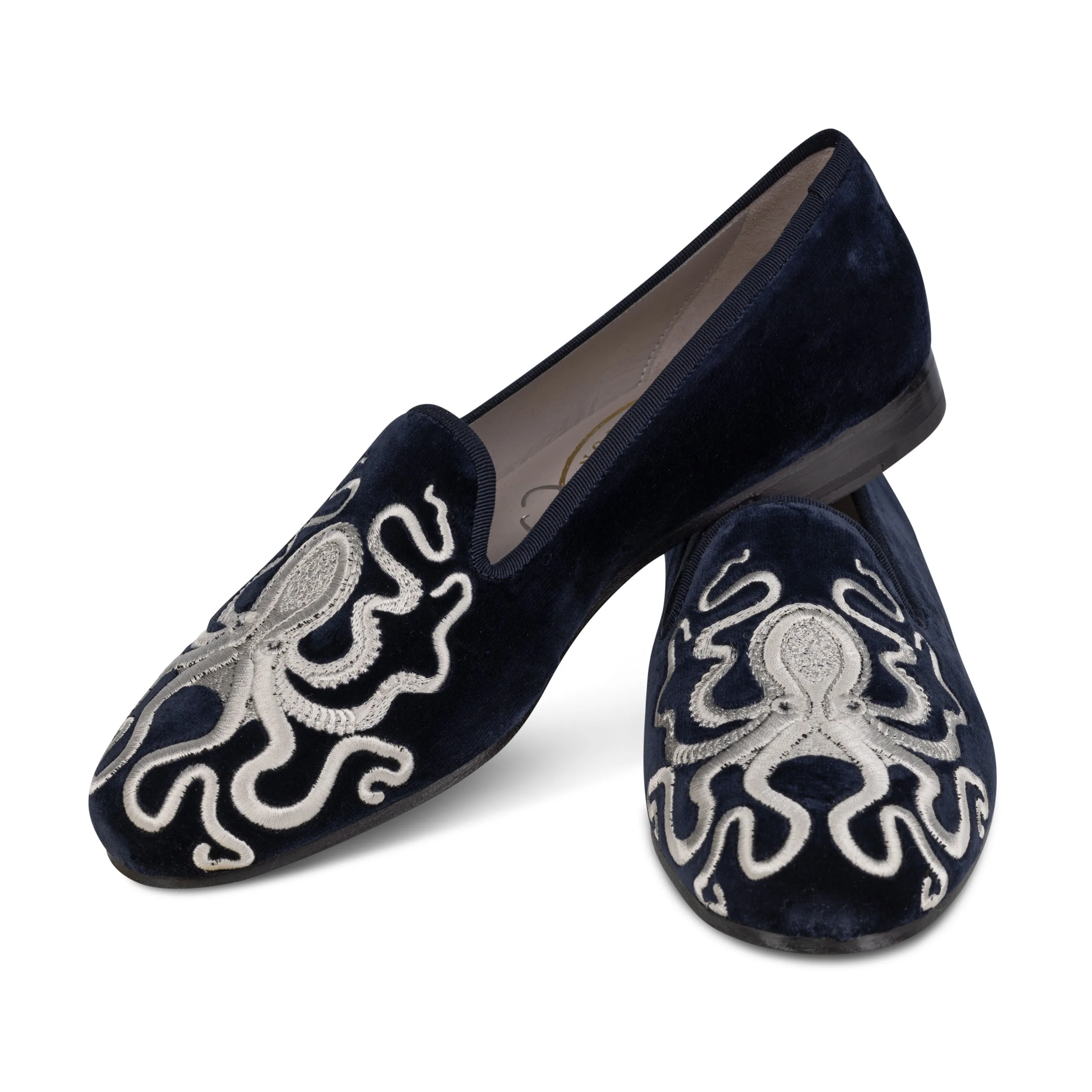 Kraken Navy Velvet Slipper (Women) sold by Stubbs & Wootton product image thumbnail 2