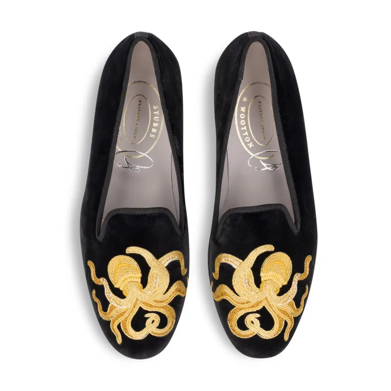 Abyssal Noir Private Stock Velvet Slipper (Women) sold by Stubbs & Wootton