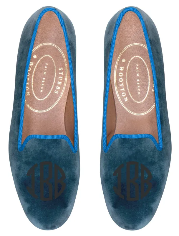 Bespoke Monogram Slipper made by Stubbs & Wootton