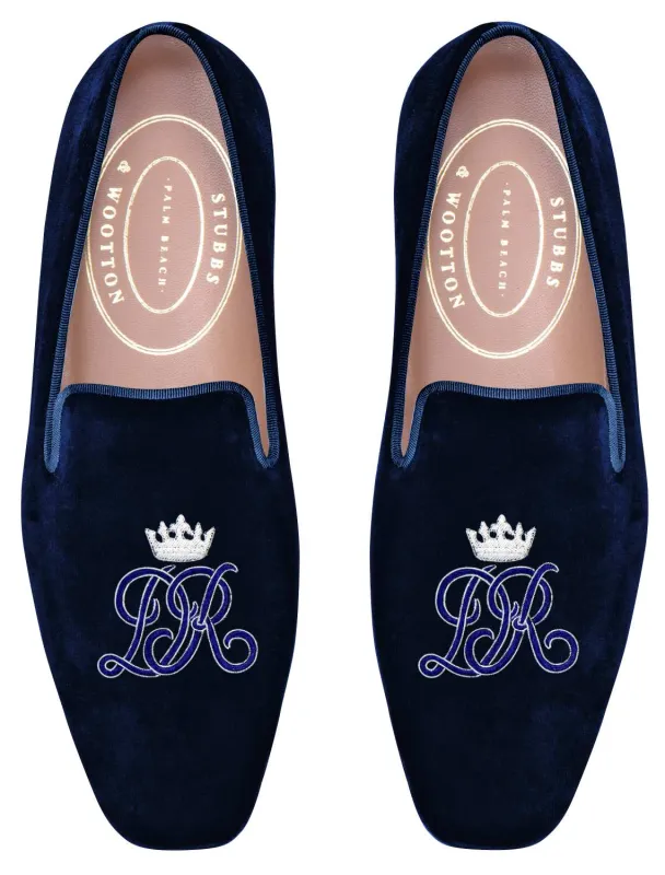 Bespoke Monogram Slipper made by Stubbs & Wootton