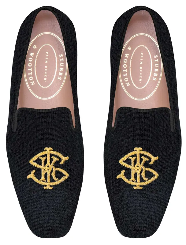 Bespoke Monogram Slipper made by Stubbs & Wootton