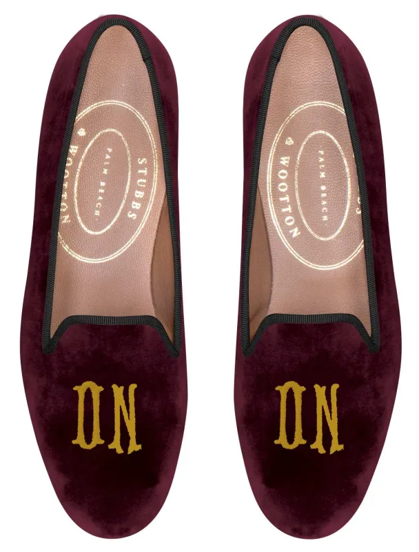 Bespoke Monogram Slipper made by Stubbs & Wootton