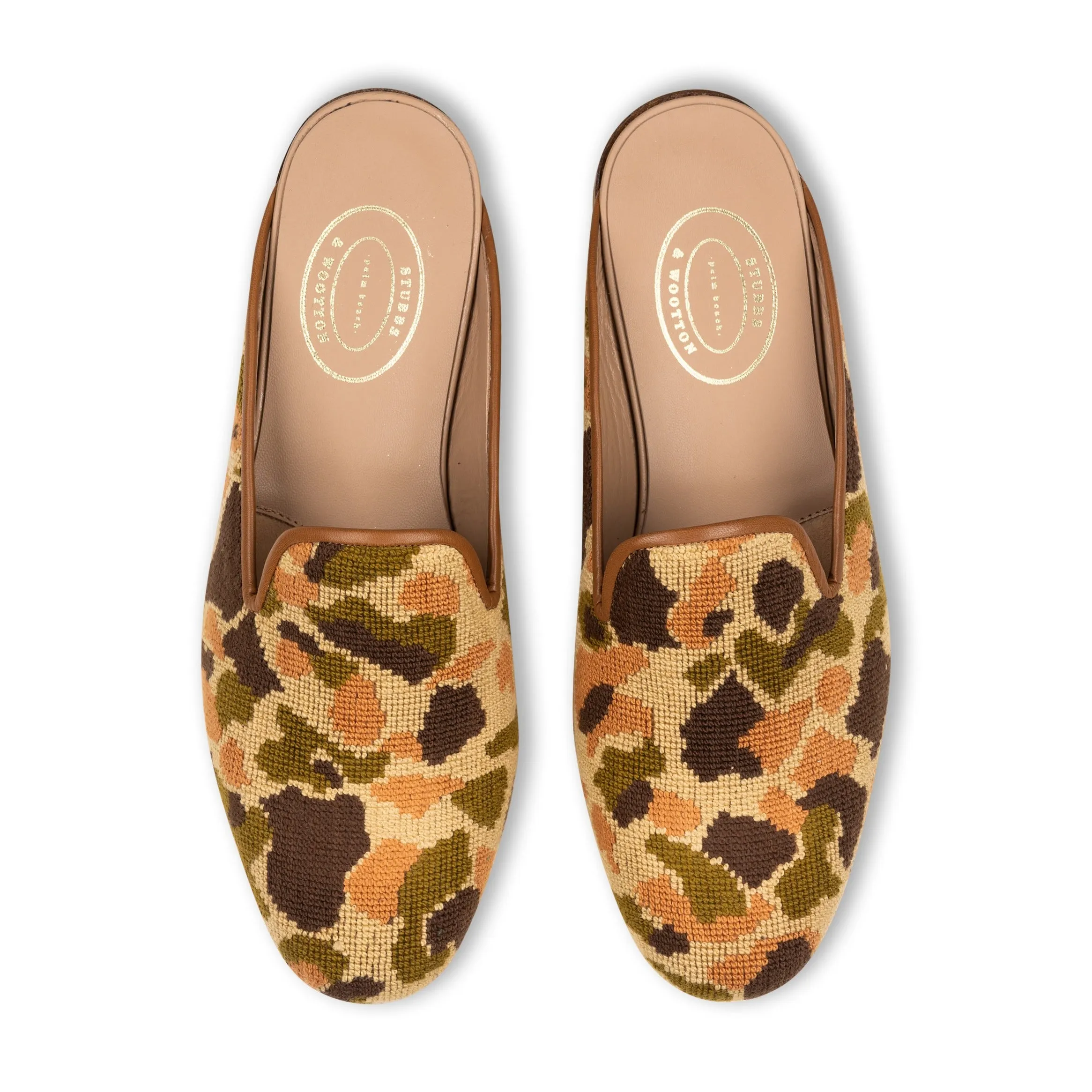 Hidden Dune Needlepoint Mule (Women) sold by Stubbs & Wootton