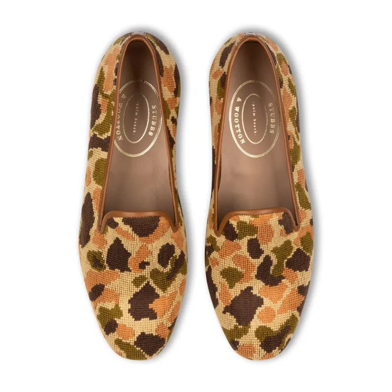 Hidden Dune Needlepoint Slipper (Women) made by Stubbs & Wootton