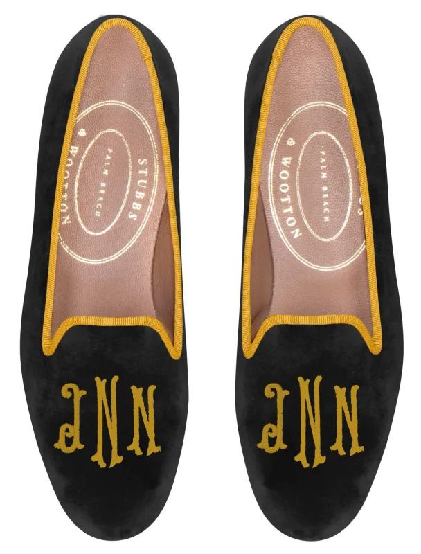 Bespoke Monogram Slipper made by Stubbs & Wootton