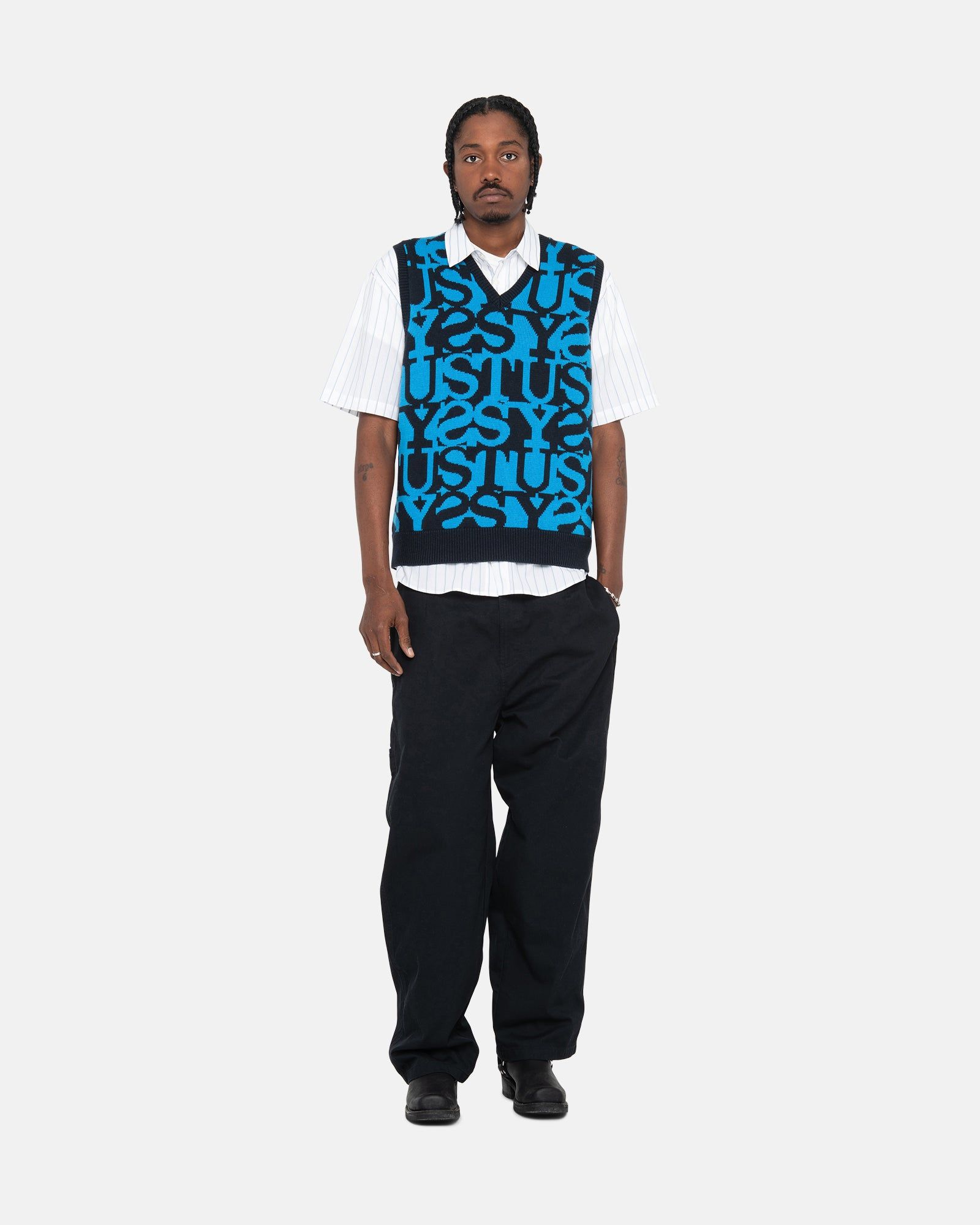 STACKED SWEATER VEST sold by Stussy product image thumbnail 4