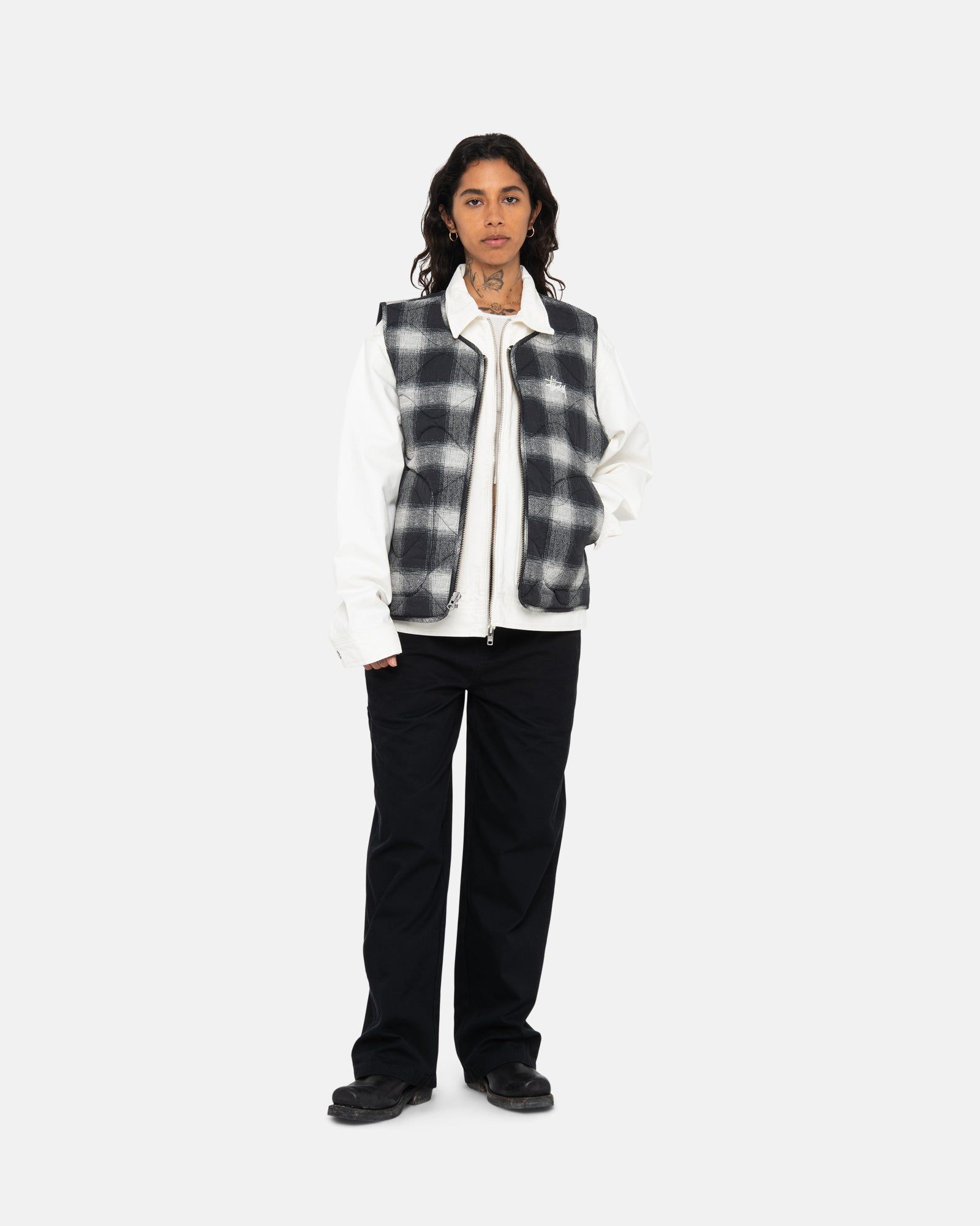 PLAID NYLON LINER VEST sold by Stussy product image thumbnail 7
