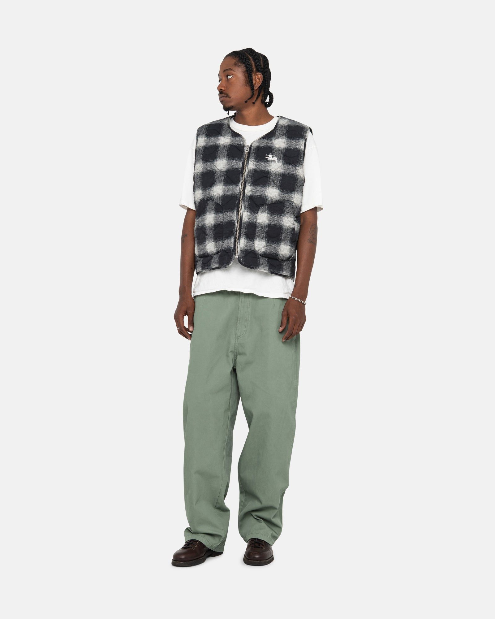 PLAID NYLON LINER VEST sold by Stussy product image thumbnail 4